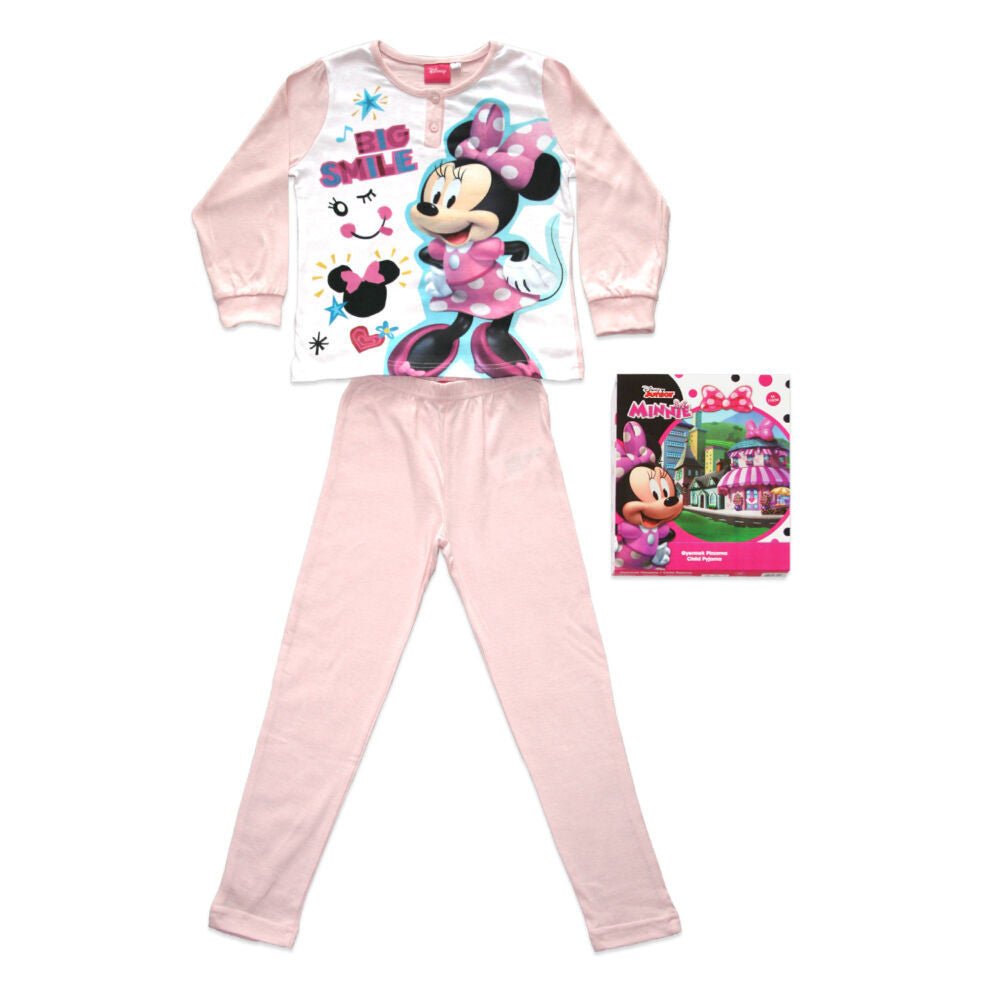 Pijama infantil largo y fino de algodón - Minnie Mouse - Jersey - rosa claro - 98