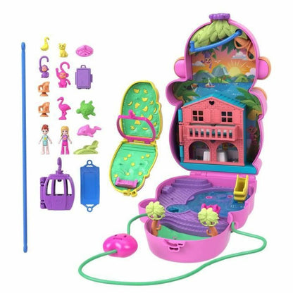 Muñeca bebé con accesorios Polly Pocket Mamá Mono y Bebé