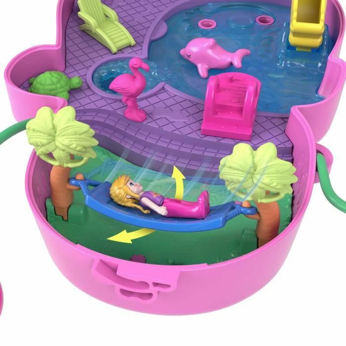 Muñeca bebé con accesorios Polly Pocket Mamá Mono y Bebé