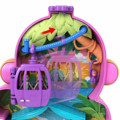 Muñeca bebé con accesorios Polly Pocket Mamá Mono y Bebé
