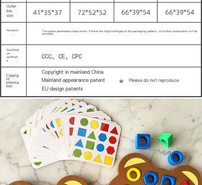 Juego de correspondencia de formas Montessori