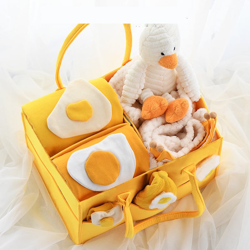 Caja de regalo para recién nacido con vestido de verano y suministros para bebé