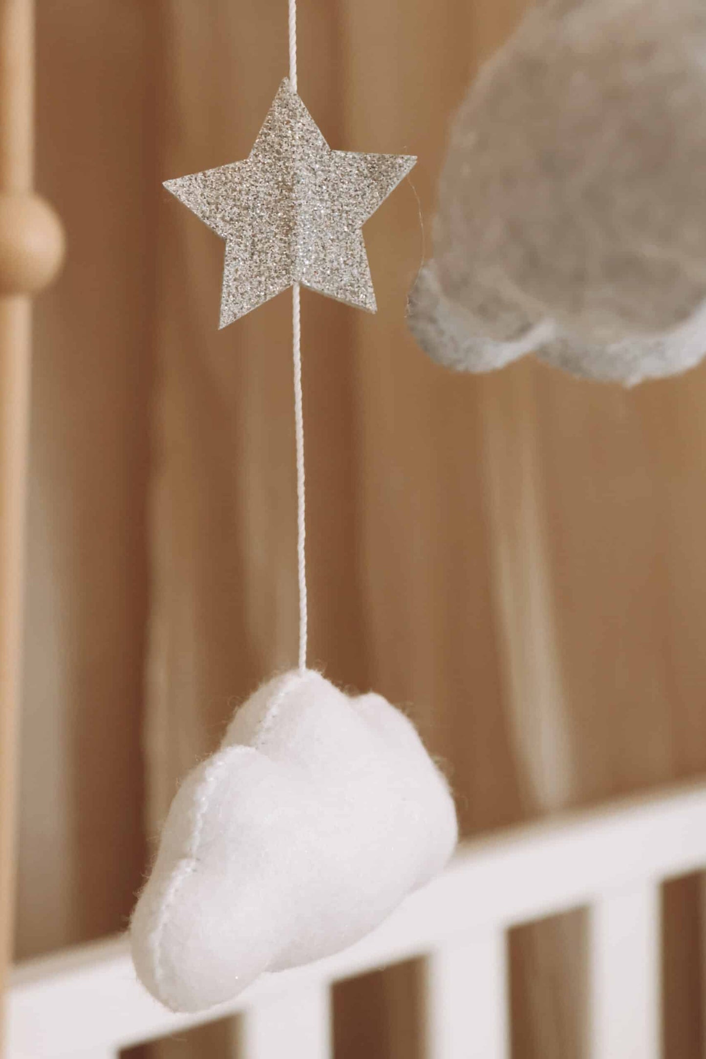 Handmade Moon And Stars baby mobile-11