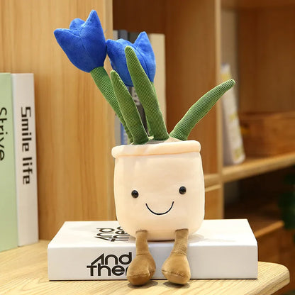 Decoración de planta de peluche Tulipán sonriente