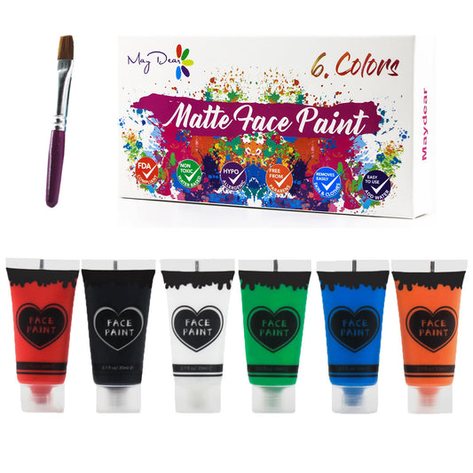 Pintura facial y corporal líquida a base de agua para adultos y niños.