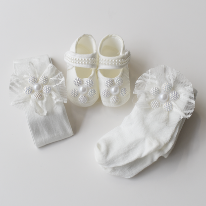 Conjunto de flores de lujo para bebé