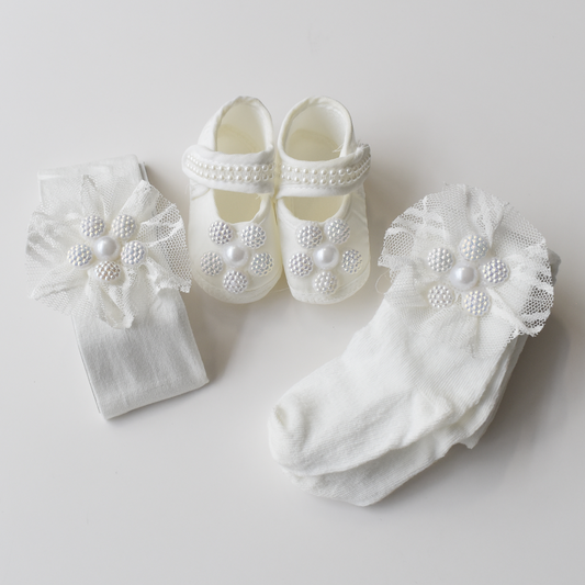 Conjunto de flores de lujo para bebé