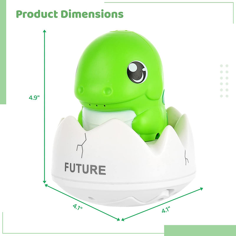 Juguetes de baño de dinosaurio con rociador de agua automático y luz
