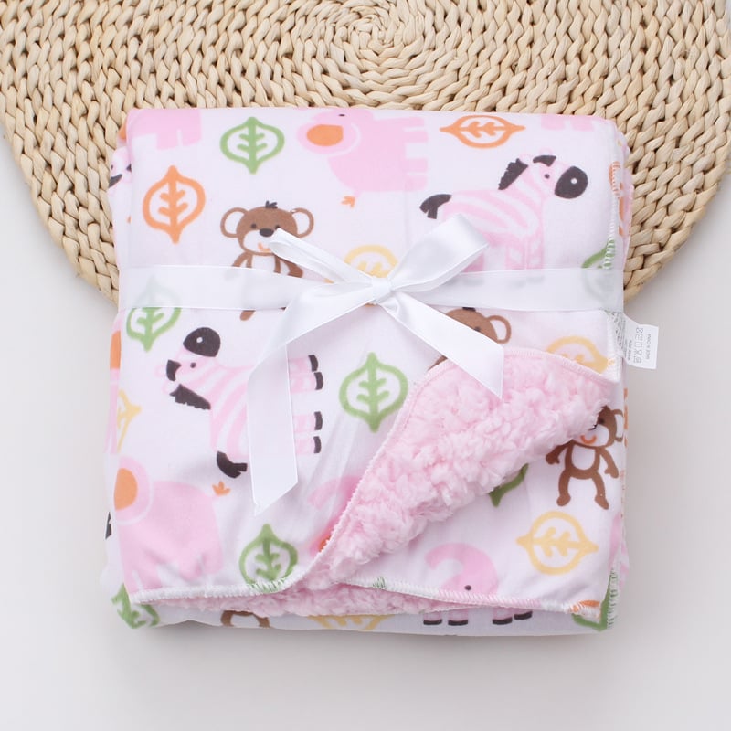 Manta de bebé con estampado de dibujos animados