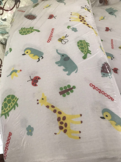 Toalla de baño para bebé con estampado de dibujos animados de doble capa