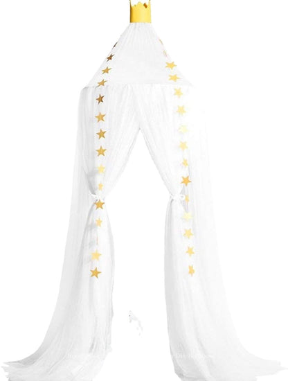 Dosel de cuna para bebé con corona de estrellas soñadora para utilería fotográfica