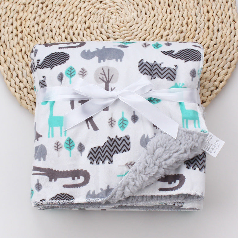 Manta de bebé con estampado de dibujos animados