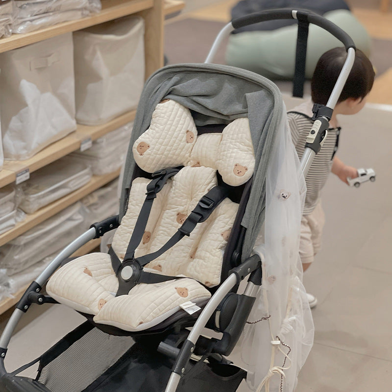 Cojín para Asiento de Cochecito de Bebé Anti-Jorobado