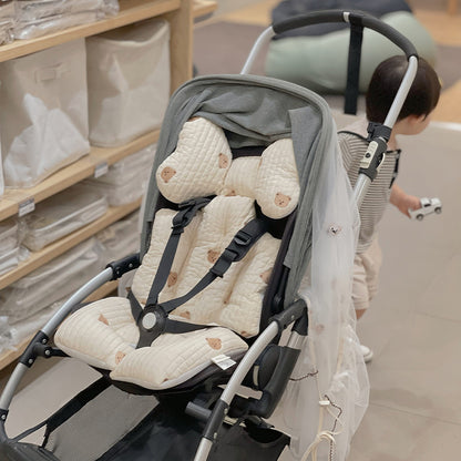 Cojín para Asiento de Cochecito de Bebé Anti-Jorobado