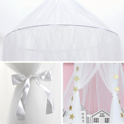 Dosel de cuna para bebé con corona de estrellas soñadora para utilería fotográfica