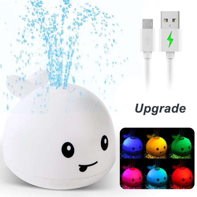 Juguetes de baño de dinosaurio con rociador de agua automático y luz