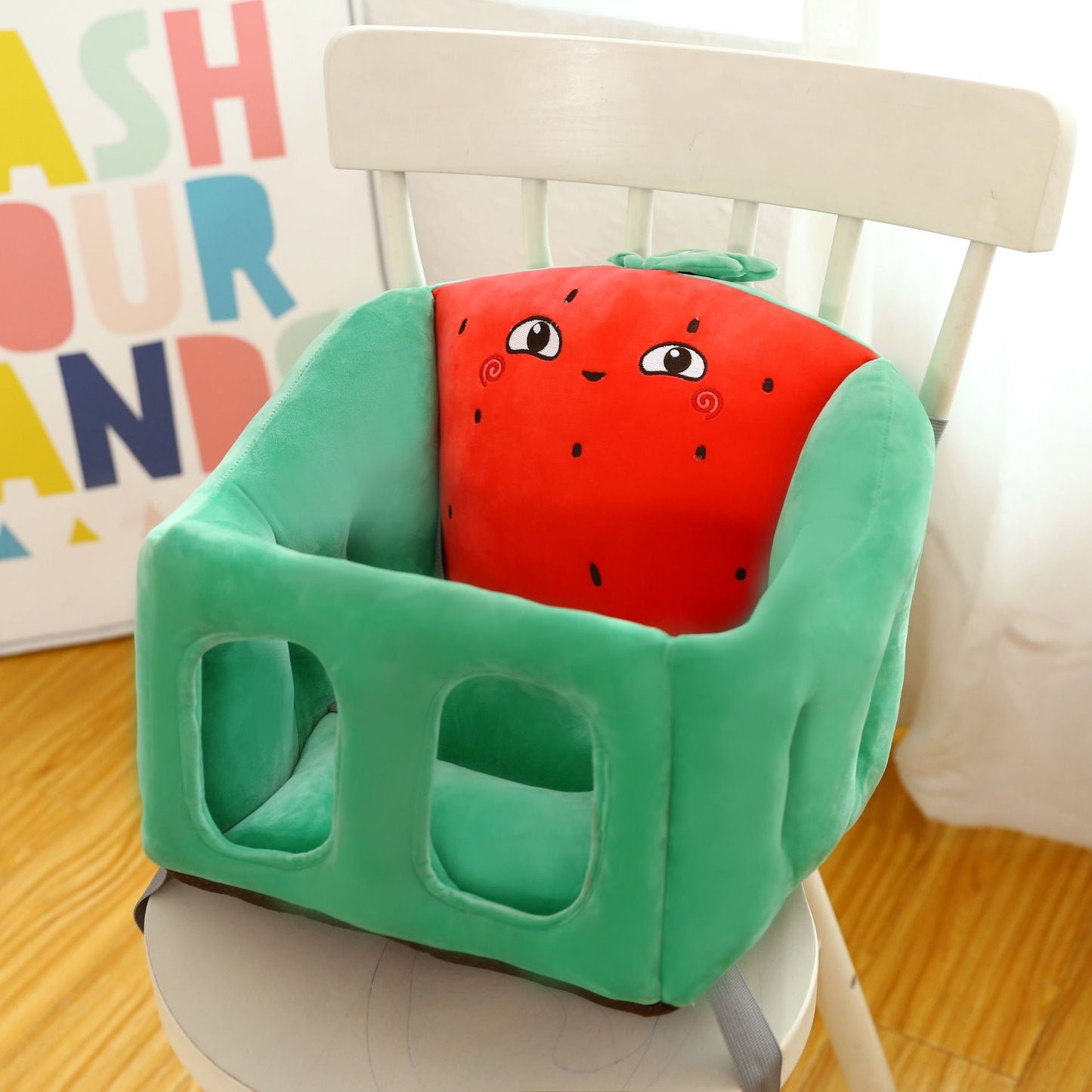 Silla de comedor para bebés portátil y multifuncional con dibujos animados