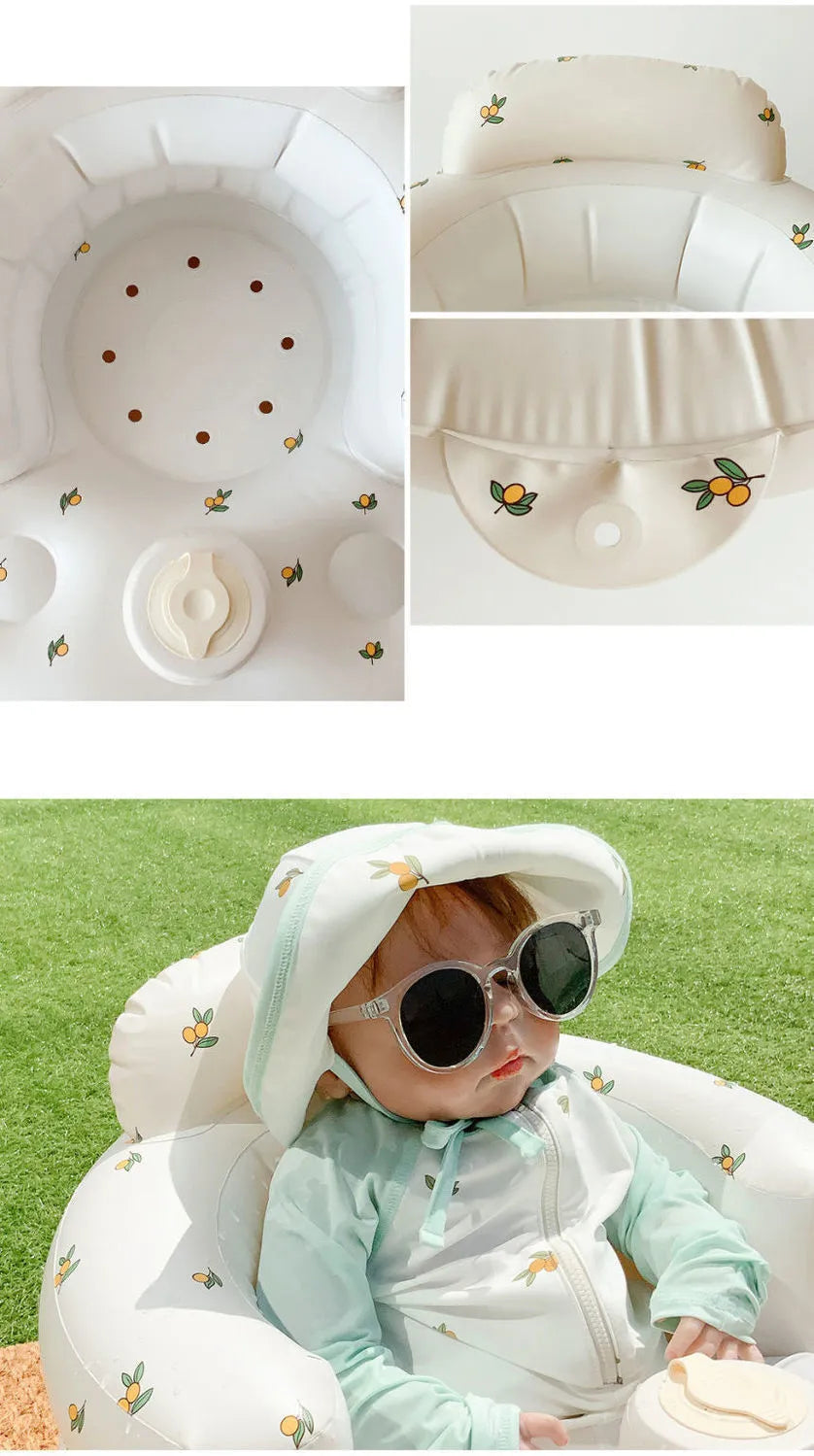 Silla inflable para bebé para comer y bañarse