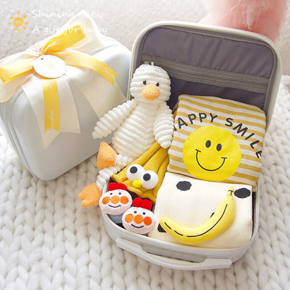 Caja de regalo para recién nacido con vestido de verano y suministros para bebé