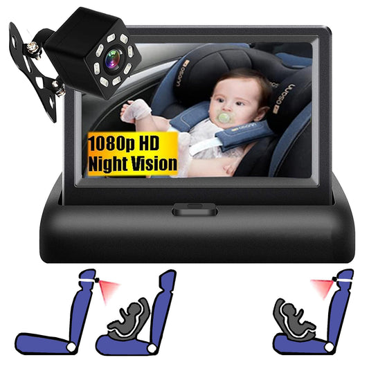 Monitor de cámara para coche para bebés
