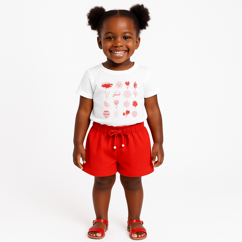 Conjunto casual para niñas con aroma fresco