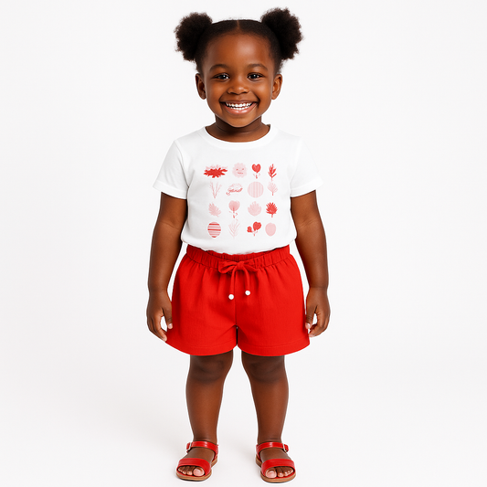 Conjunto casual para niñas con aroma fresco