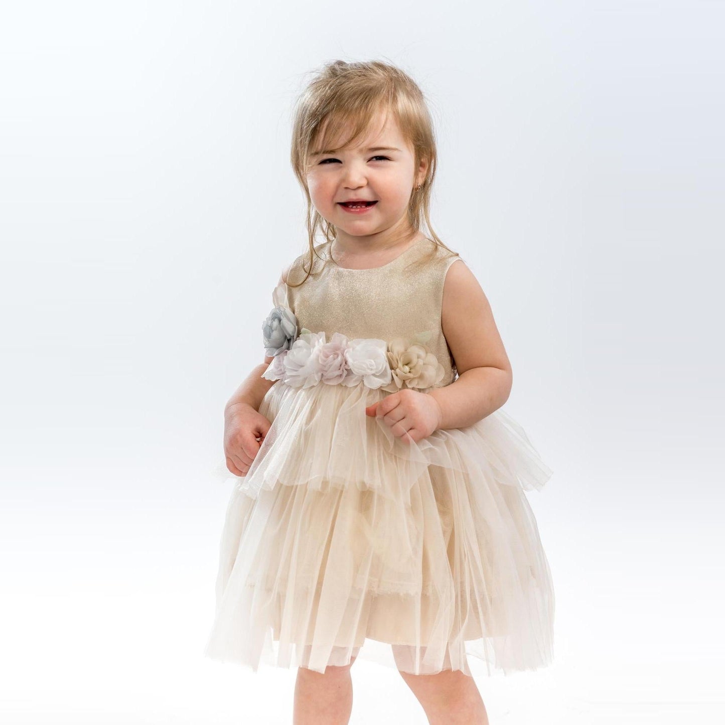 Vestido formal de niña con volantes Ariana