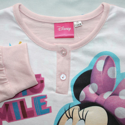 Pijama infantil largo y fino de algodón - Minnie Mouse - Jersey - rosa claro - 98