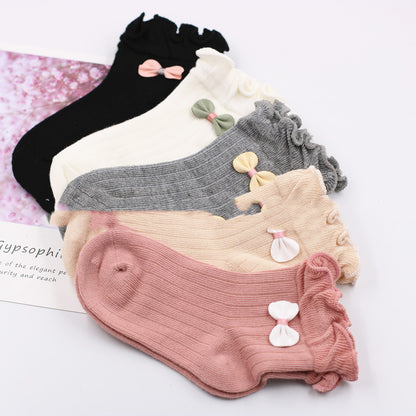 Calcetines de Princesa con Lazo de Hongos para Bebés