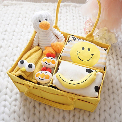 Caja de regalo para recién nacido con vestido de verano y suministros para bebé