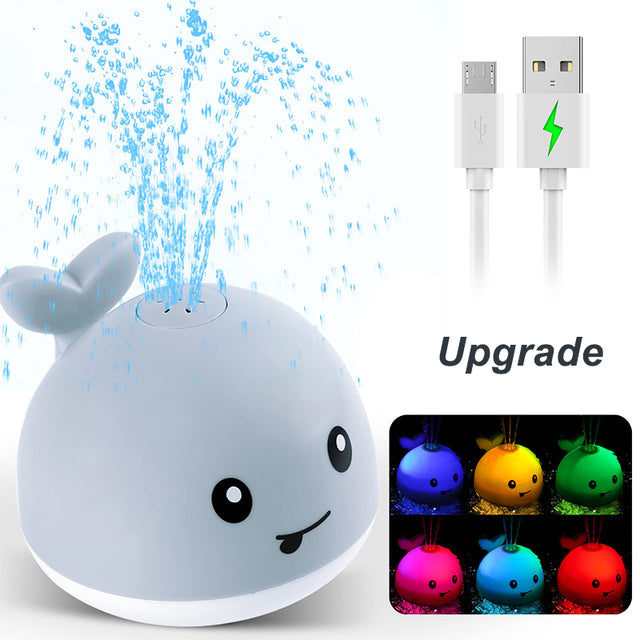 Juguetes de baño de dinosaurio con rociador de agua automático y luz