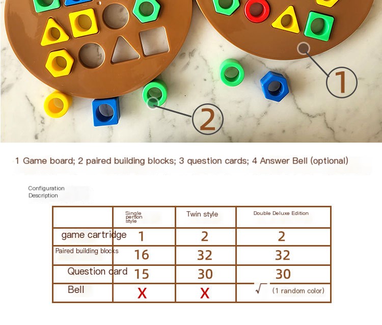 Juego de correspondencia de formas Montessori