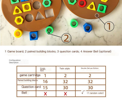 Juego de correspondencia de formas Montessori